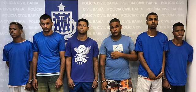 Seis criminosos foram presos durante operação (Foto: Reprodução)